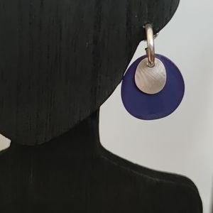 Robert Lee Morris SOHO Patina Sleek Huggie Earrings